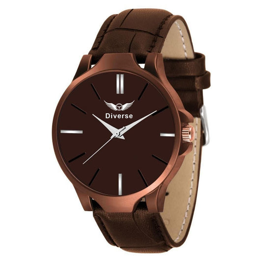 ⌚ Men’s Analog Leather Watch – Elegant Ethnic Dial | Premium Everyday Style
