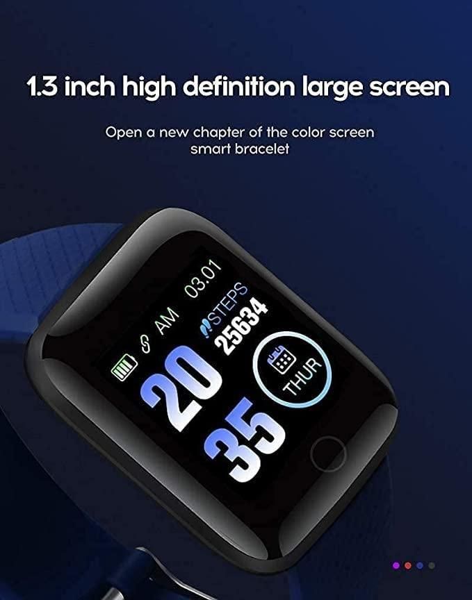 ⌚ ID116 Plus Smart Bracelet Fitness Tracker – Color Screen Smartwatch with Health Monitoring