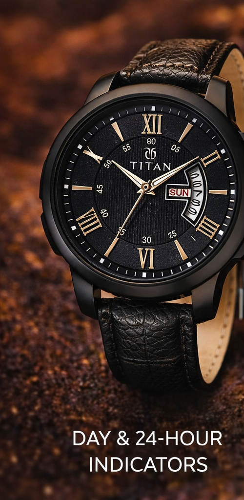 ⌚ Analog Stylish Watch for Men with Unique Design – Premium Leather Strap
