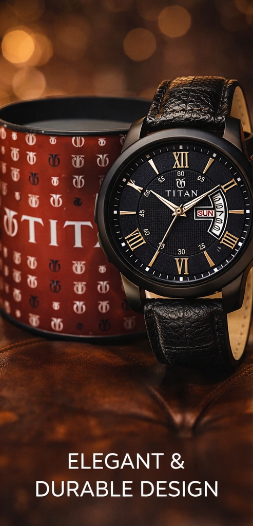 ⌚ Analog Stylish Watch for Men with Unique Design – Premium Leather Strap