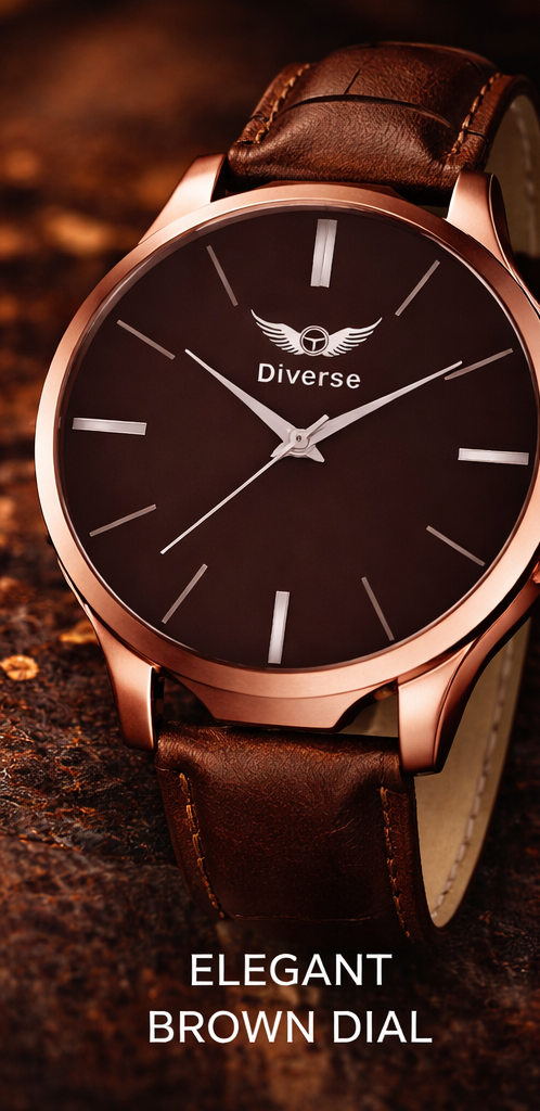 ⌚ Men’s Analog Leather Watch – Elegant Ethnic Dial | Premium Everyday Style