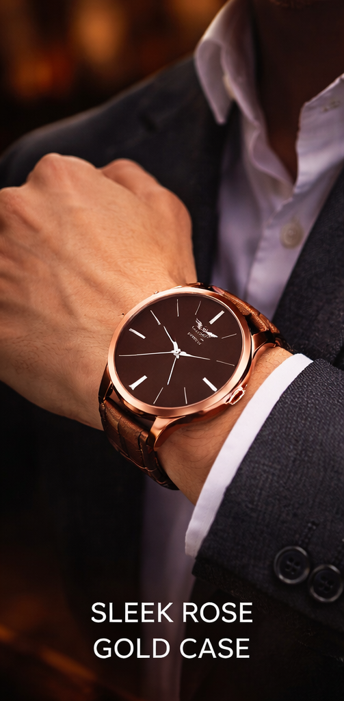 ⌚ Men’s Analog Leather Watch – Elegant Ethnic Dial | Premium Everyday Style