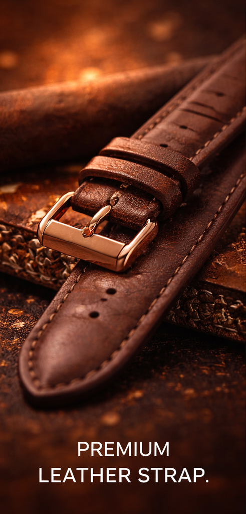 ⌚ Men’s Analog Leather Watch – Elegant Ethnic Dial | Premium Everyday Style