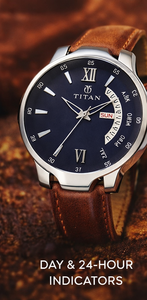 ⌚ Analog Stylish Watch for Men with Unique Design – Premium Leather Strap