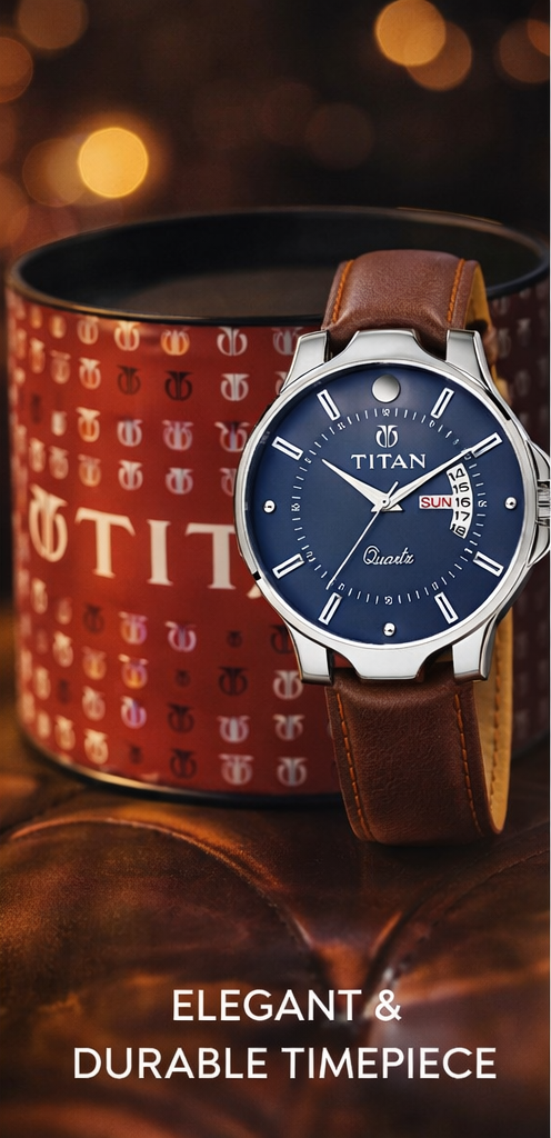 ⌚ Analog Stylish Watch for Men with Unique Design – Premium Leather Strap